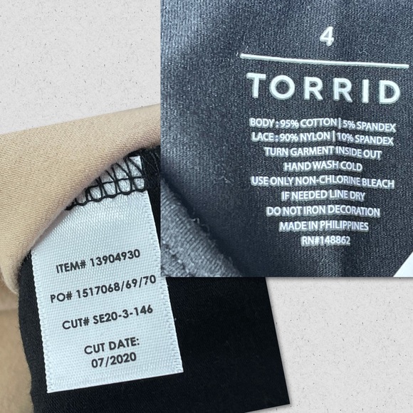 Torrid Nude & Black Lace Foxy Cami NWT Size 4X - Picture 10 of 15